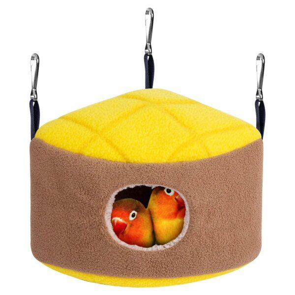 Hamac Nid 831B en Peluche – Cabane Chaude Suspendue pour Perroquets
