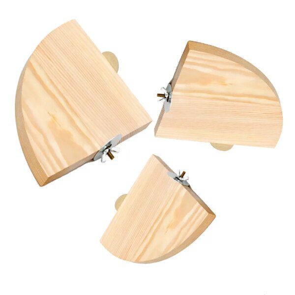 Plateforme Station en Bois pour Cage – Perchoir Suspendu Naturel