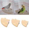 Plateforme Station en Bois pour Cage – Perchoir Suspendu Naturel