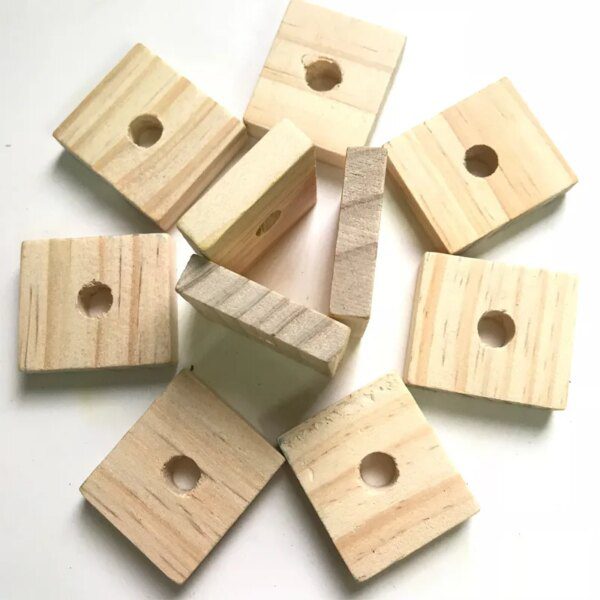 Lot de Perles & Tranches de Bois à Mâcher – Accessoires DIY Créatifs pour Cage