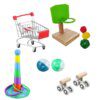 Kit 6 Jouets d’Intelligence & Formation pour Perroquets – Basket, Anneaux
