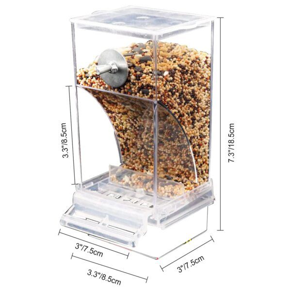 Mangeoire Automatique Sans Gâchis pour Oiseaux – Distributeur Acrylique