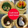 Nid d’Oiseau en Paille Naturelle Fait Main – Cocon Chaud