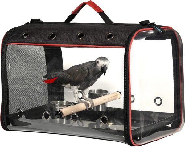 sac de transport perroquet léger, Cage de voyage pour oiseaux avec support
