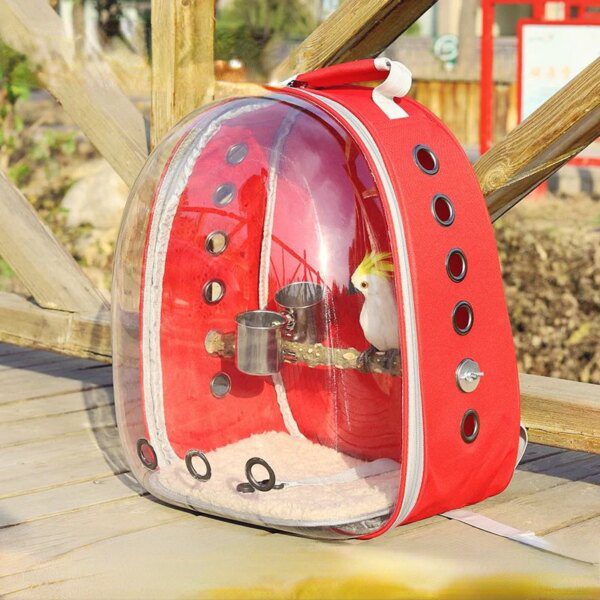 70340-b448b1.jpg Sac de transport perroquet capsule bulle – Sac à dos randonnée avec perchoir