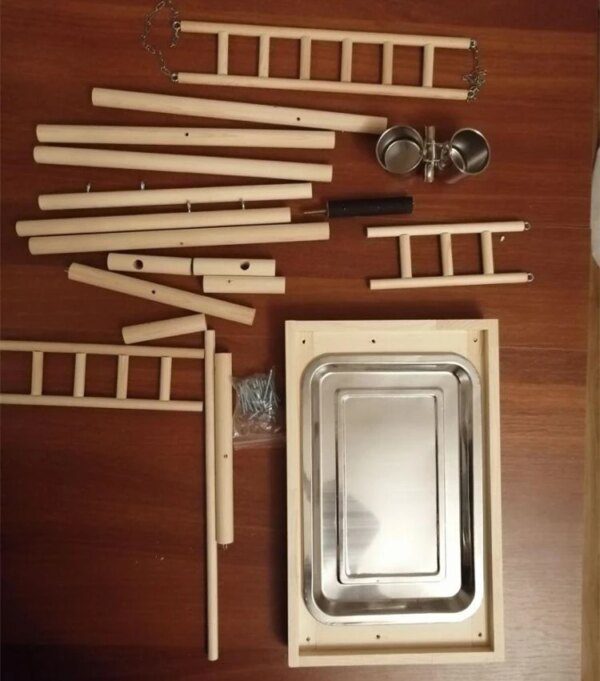 Perchoir Station en Bois pour Perroquet – Stand Stable