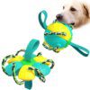 Balle Multifonctionnelle Indestructible 14 cm pour Chien – Lancer, Traction, Massage