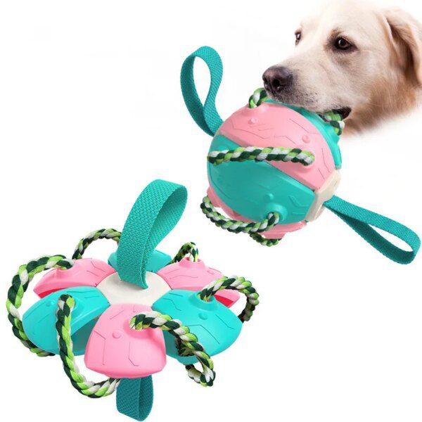 Balle Multifonctionnelle Indestructible 14 cm pour Chien – Lancer, Traction, Massage