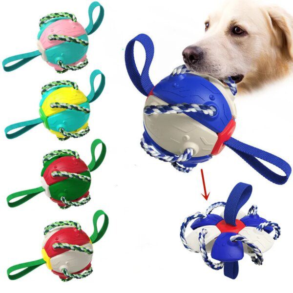 Balle Multifonctionnelle Indestructible 14 cm pour Chien – Lancer, Traction, Massage