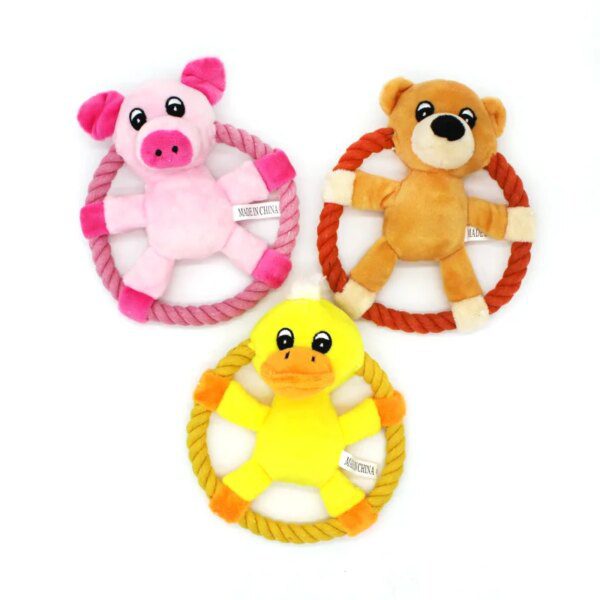 Peluche animale à mâcher couinante pour chien – Jouet interactif d’apprentissage