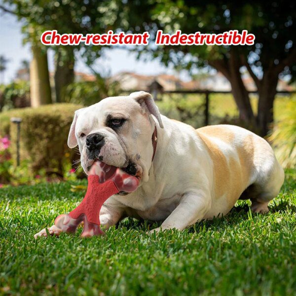 71218-6145df.jpg Os à Mâcher Durable en Caoutchouc pour Chien – Double Os, Dentition