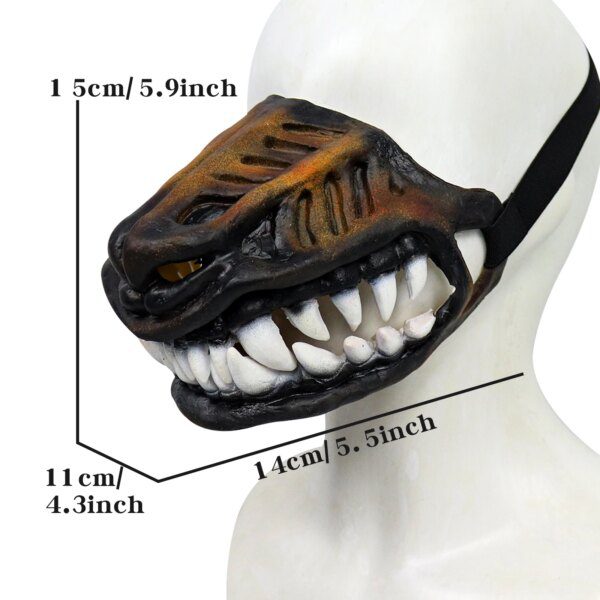 Masque buccal en latex rembourré pour chien – Cosplay