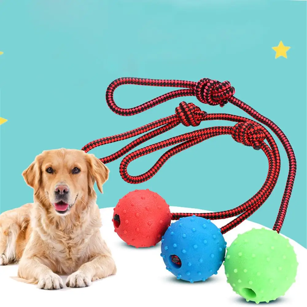 Balle indestructible avec corde en caoutchouc
