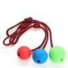 Balle indestructible pour chien en corde et caoutchouc