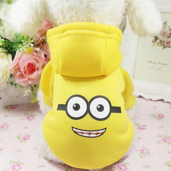 Sweat à capuche en coton pour chien 🐾 style dessin animé