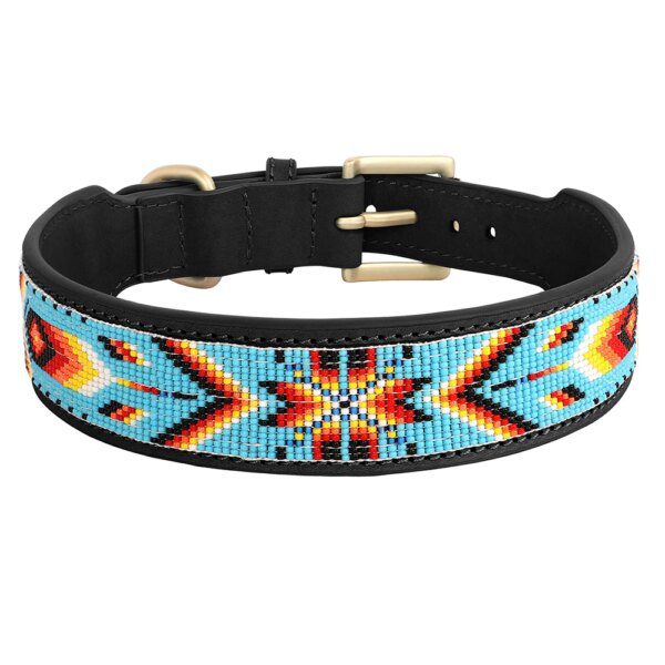 72101-02fc2d.jpg Collier pour Chien en Cuir Véritable Perlé – Élégance Intemporelle