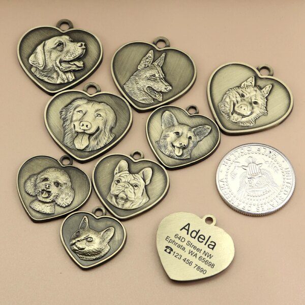 Plaque d’Identification Personnalisée pour Chien – Gravure Offerte