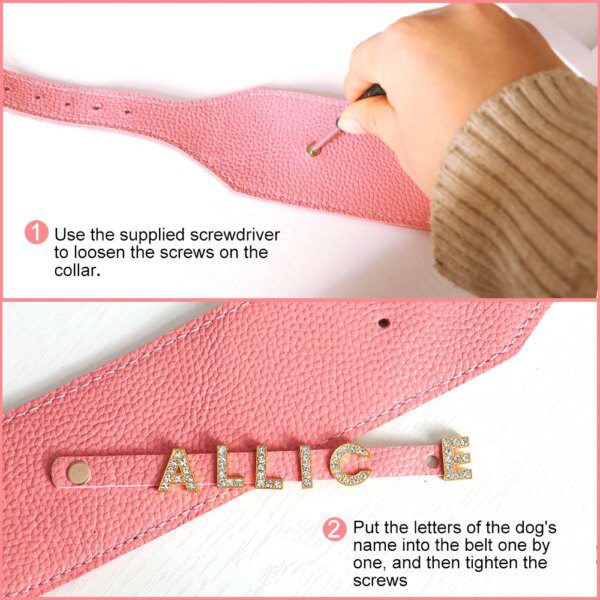 Collier Personnalisé en Cuir PU avec Strass ✨ – Brillance, Confort