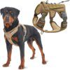Harnais Chien Tactique K9 Réfléchissant Anti-Traction + Laisse