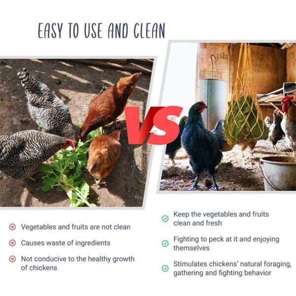 73130-31e5ae.jpg Filet à légumes pour poulet, sac pour volaille, porte-fruits, mangeoire à chou