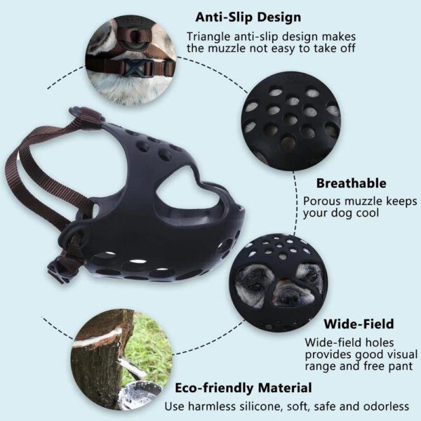 74429-a615cc.jpg Muselière en silicone souple à nez court – Anti-morsure