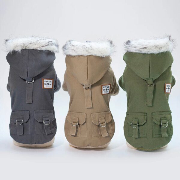 Manteau pour chien en cuir - Veste chaude hiver imperméable