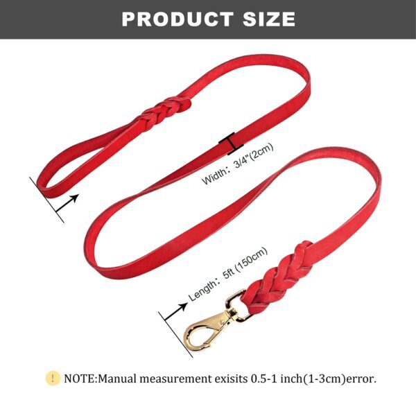 Laisse en cuir véritable 150 cm – Puissance maîtrisée