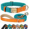 Collier & Laisse Personnalisés en Nylon & Cuir Véritable – Style Affirmé