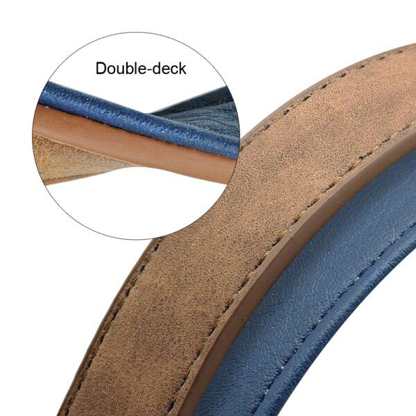 Laisse en cuir double couche 120 cm – Contrôle ferme & confort