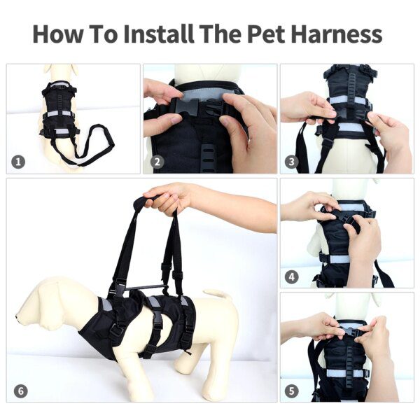 Harnais de Levage Réfléchissant pour Chien – Soutien, Sécurité & Aide