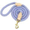 Laisse ronde en coton 150 cm – Douceur naturelle & rappel