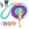 Laisse ronde en coton 150 cm – Douceur naturelle & rappel