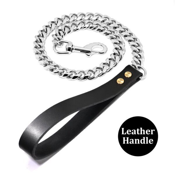 Laisse chaîne en métal 90 cm – Contrôle rapproché à la marche