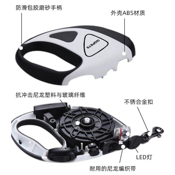 75701-35b2aa.jpg Laisse rétractable automatique 3–5 m avec LED – Liberté contrôlée