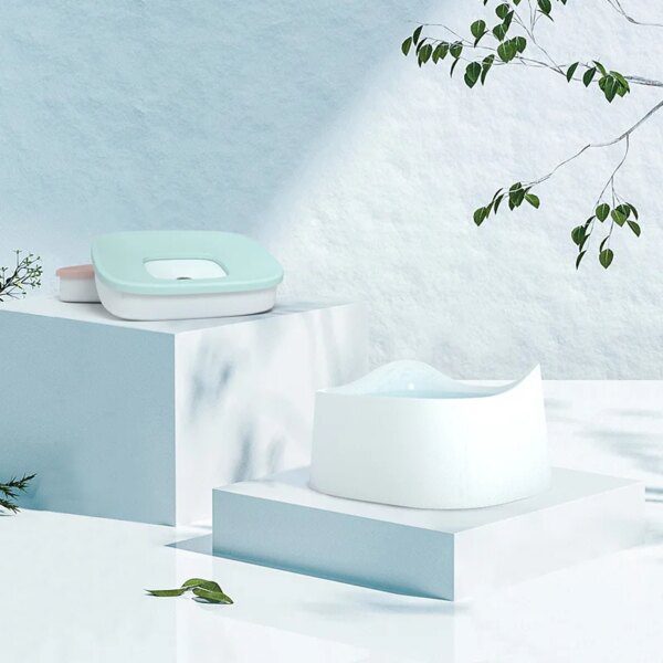 Bol à boire flottant en PP + silice pour chiens et chats