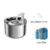 Fontaine eau chat inox automatique 2L