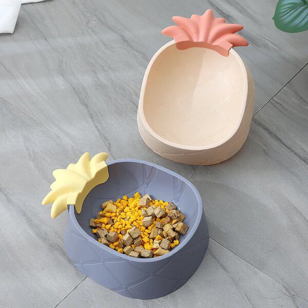 Gamelle Chien & Chat Ananas Cartoon – Bol en Plastique Design