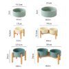 Gamelle Chien Double en Céramique Surélevée avec Support en Bois – Posture Naturelle