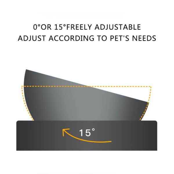 Gamelle Chat & Chien Double Bol Inox Surélevé - incliné à 15 °