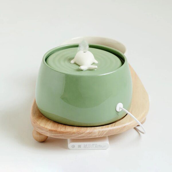 Fontaine à Eau en Céramique pour Chat – Abreuvoir USB 1300 ml