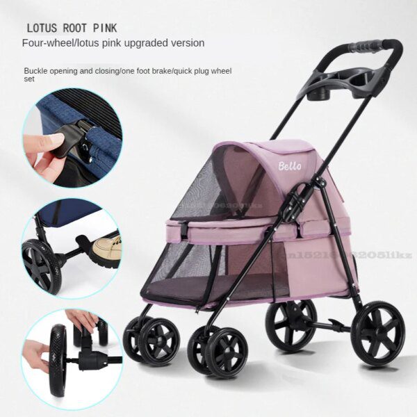 77255-faedbe.jpg Poussette 4 Roues Ultra-Légère Chien – Respirante 15 kg
