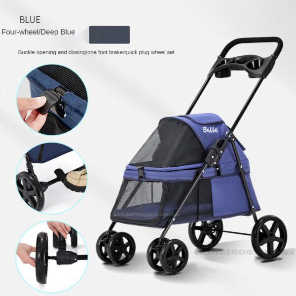 77256-bbb705.jpg Poussette 4 Roues Ultra-Légère Chien – Respirante 15 kg