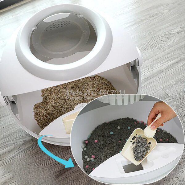 Bac à sable semi-automatique pour chats de moins de 12kg