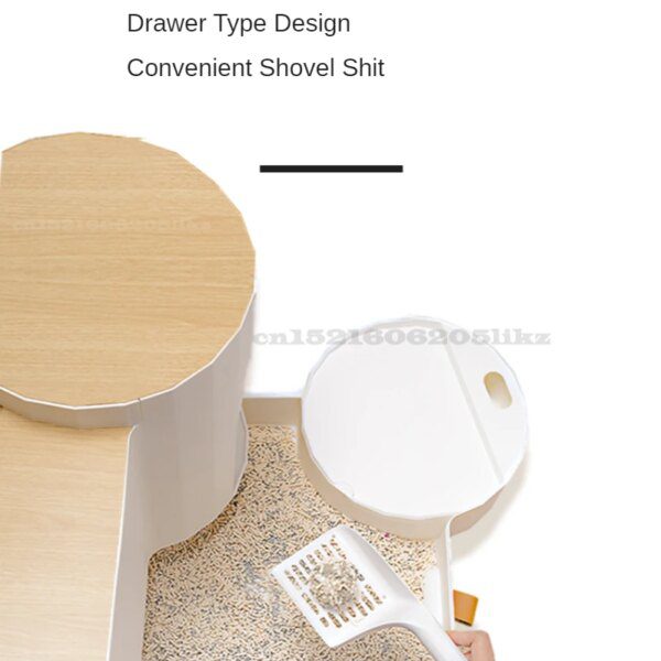 Bac à Litière Entièrement Fermé pour Chat – Design à Tiroir