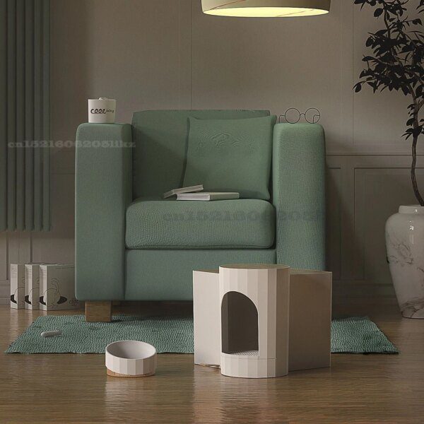 Bac à Litière Entièrement Fermé pour Chat – Design à Tiroir