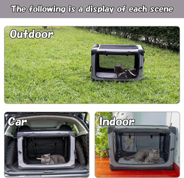 Cage Pliable de Transport Sécurisée pour Chien & Chat