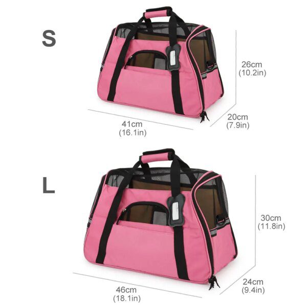 Sac à main réfléchissant de transport pour chien & chat