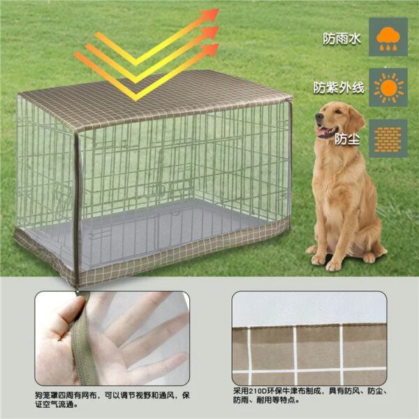 Couverture de cage transparente pour chien – Moustiquaire, pare-brise