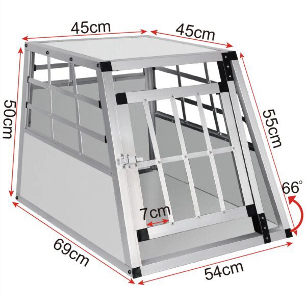 Cage de transport sécurisée en aluminium pour chien & animal