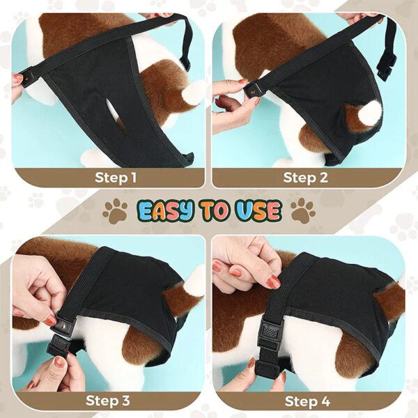 78700-e21089.jpg Culotte Hygiénique Réglable pour Chienne avec 8 Coussinets – Protection